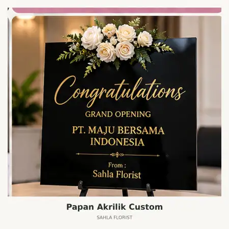 Papan Bunga Akrilik Dharmasraya
